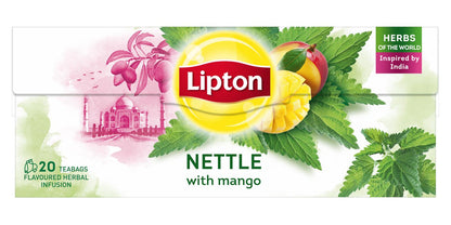 4 LIPTON NETTLE with Mango Herbal Tea Infusion Boxes (80 servings)
