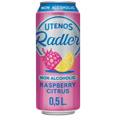 3 RADLER RASBPERRY CITRUS NON ALCOHOLIC Beer Cocktail Drink 500ml 16.9fl oz