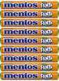 9 MENTOS FANTA ORANGE Flavor Chewy Dragees Candy Sweets 37.5g