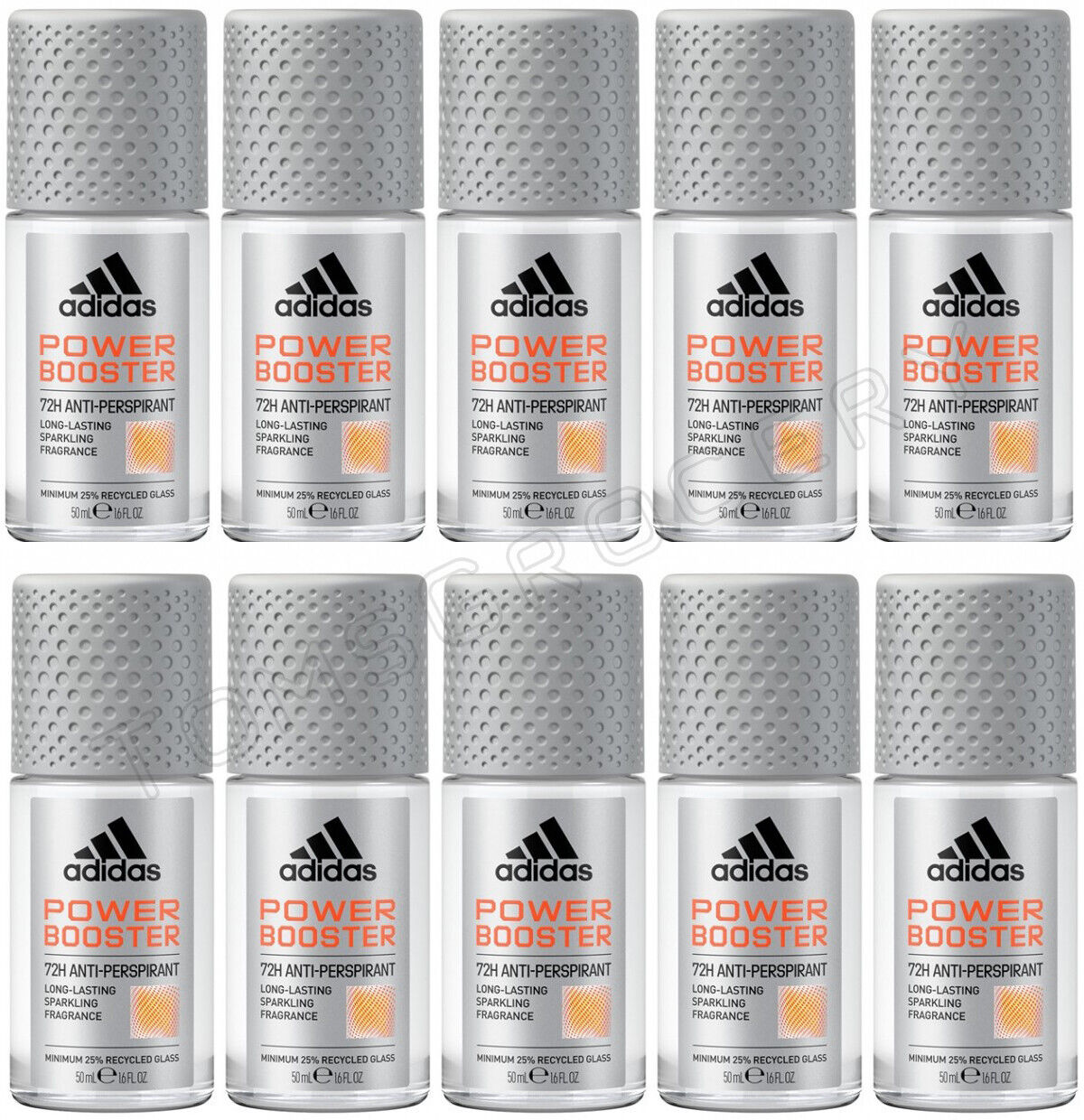 10 ADIDAS MEN POWER BOOSTER 72H Protection Antiperspirant Roll On Deodorant 50ml