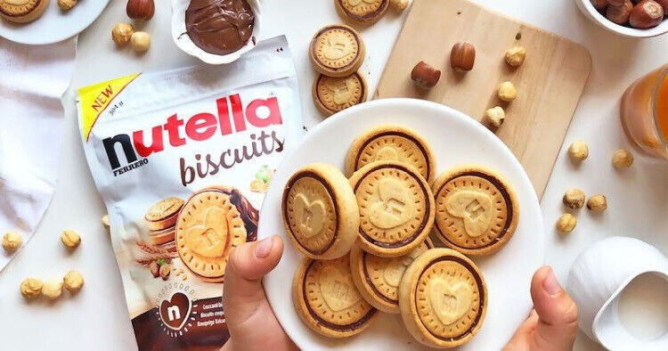 NUTELLA BISCUITS Crunchy Cookies with Chocolate Filling Party Snacks 193g 6.8oz