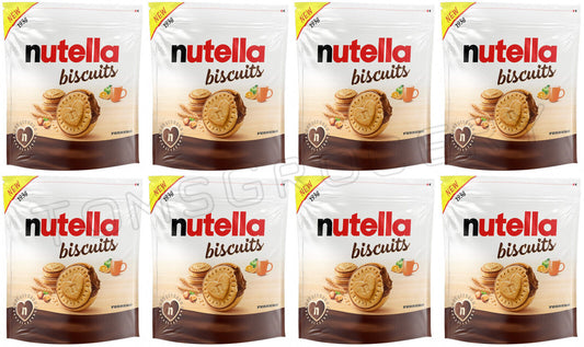 8 NUTELLA BISCUITS Crunchy Cookies with Chocolate Filling Party Snacks 193g