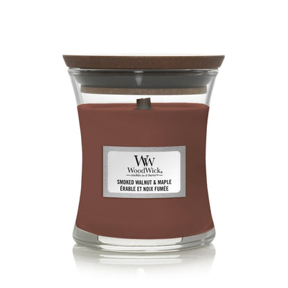 WOODWICK SMOKED WALNUT & MAPLE Scented Hourglass Candle 85g 3oz