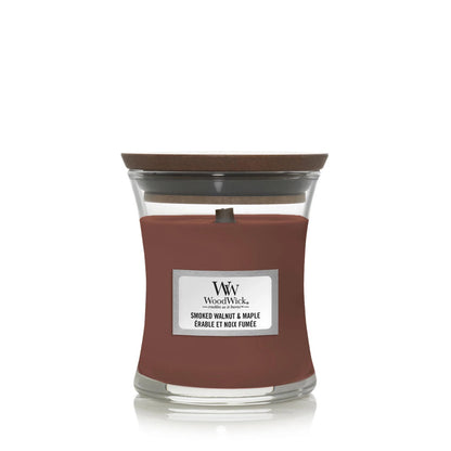 WOODWICK SMOKED WALNUT & MAPLE Scented Hourglass Candle 85g 3oz