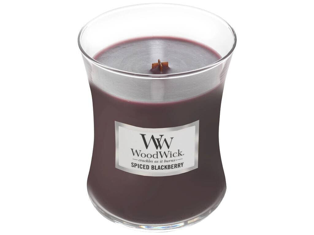 WOODWICK SPICED BLACKBERRY Scented Hourglass Candle 85g 3oz