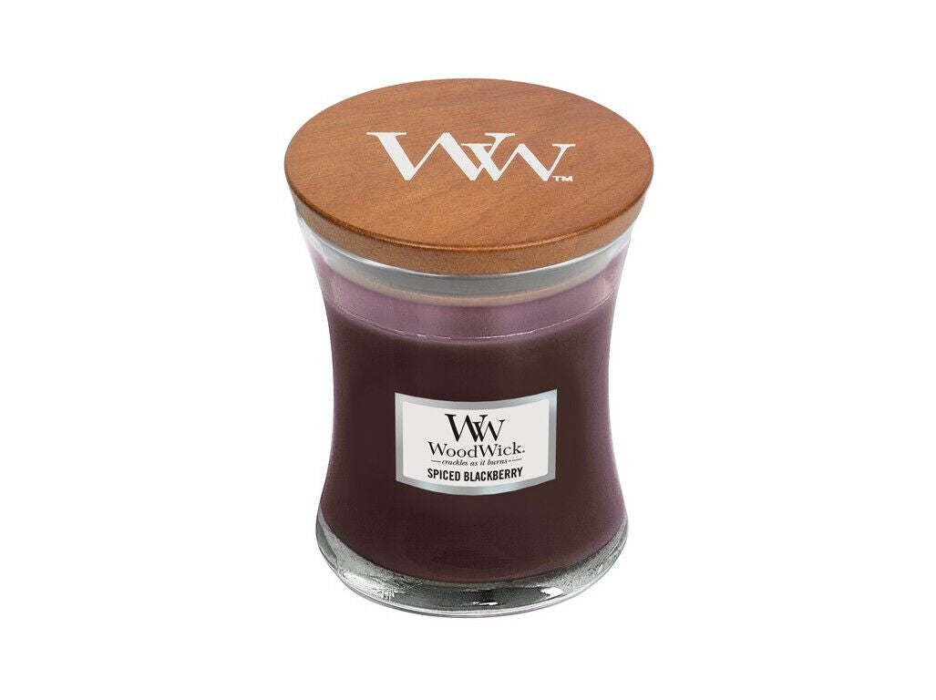 WOODWICK SPICED BLACKBERRY Scented Hourglass Candle 85g 3oz