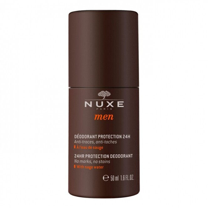 NUXE Paris No Marks Stains 24h Antiperspirant Roll On Deodorant for Men 50ml