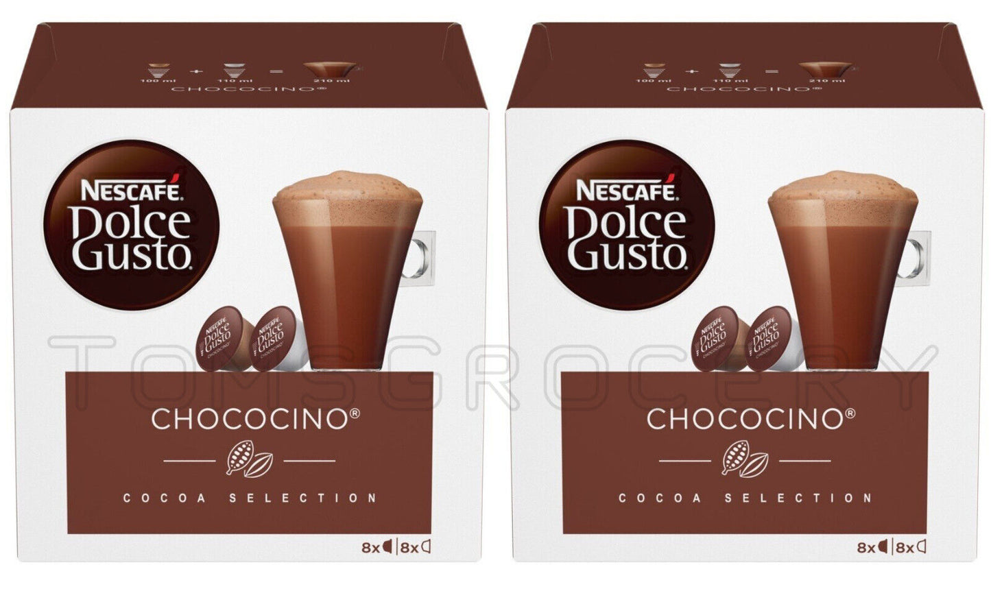 2 NESCAFE CHOCOCINO Chocolate Coffee Capsules Pods for Dolce Gusto Machines