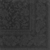 Napkins ROYAL Collection 1/4 Fold BLACK Ornaments 40 x 40 cm 15.75 x 15.75in