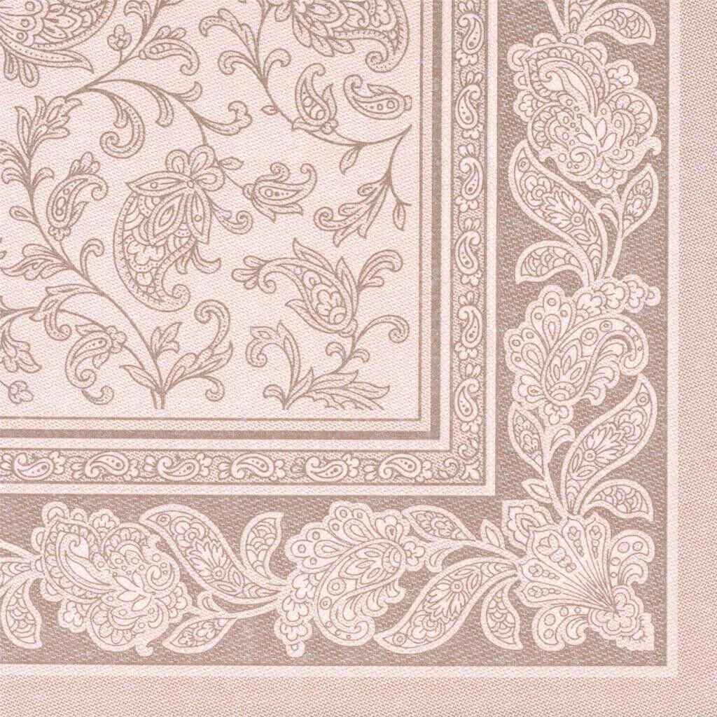 Napkins ROYAL Collection 1/4 Fold MOCCA Ornaments 40 x 40 cm 15.75 x 15.75in