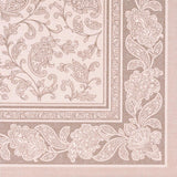 Napkins ROYAL Collection 1/4 Fold MOCCA Ornaments 40 x 40 cm 15.75 x 15.75in