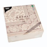 Napkins ROYAL Collection 1/4 Fold MOCCA Ornaments 40 x 40 cm 15.75 x 15.75in