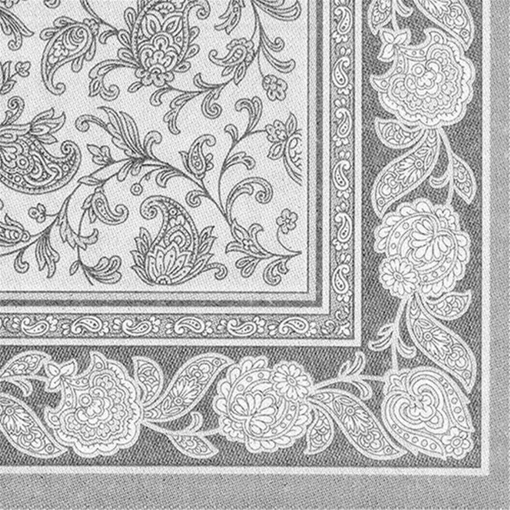 Napkins ROYAL Collection 1/4 Fold GRAY Ornaments 40 x 40 cm 15.75 x 15.75in