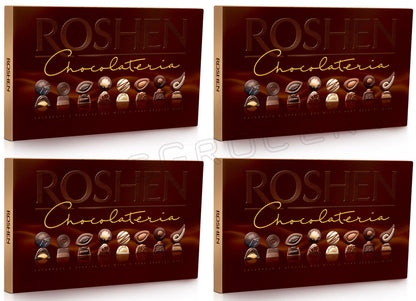 4 ROSHEN CHOCOLATERIA Gift Selection Premium Chocolate Candies Box 194g 6.8oz