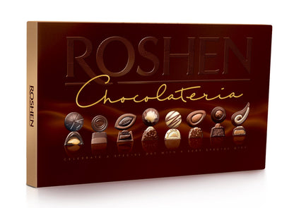 4 ROSHEN CHOCOLATERIA Gift Selection Premium Chocolate Candies Box 194g 6.8oz