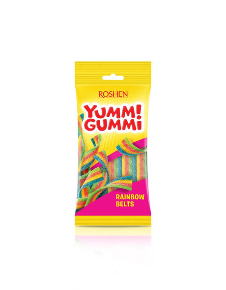 4 ROSHEN YUMMI GUMMI RAINBOW BELTS Gummies Candies Ukrainian Sweets 70g 2.5oz