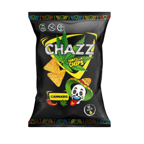 6 CHAZZ CANNABIS & CHALAPA Pepper Flavor Tortilla Chips 100g 3.5oz