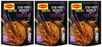 3 MAGGI ASIA TERIYAKI Flavor Stir-Fried Instant Noodles 130g 4.5oz