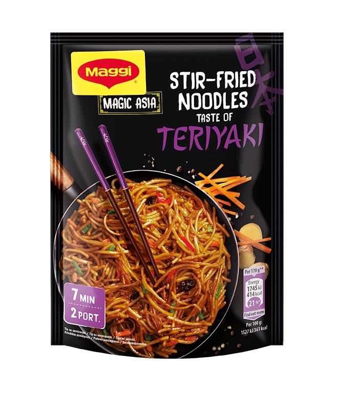 3 MAGGI ASIA TERIYAKI Flavor Stir-Fried Instant Noodles 130g 4.5oz