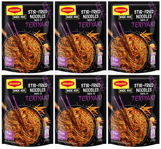 6 MAGGI ASIA TERIYAKI Flavor Stir-Fried Instant Noodles 130g 4.5oz