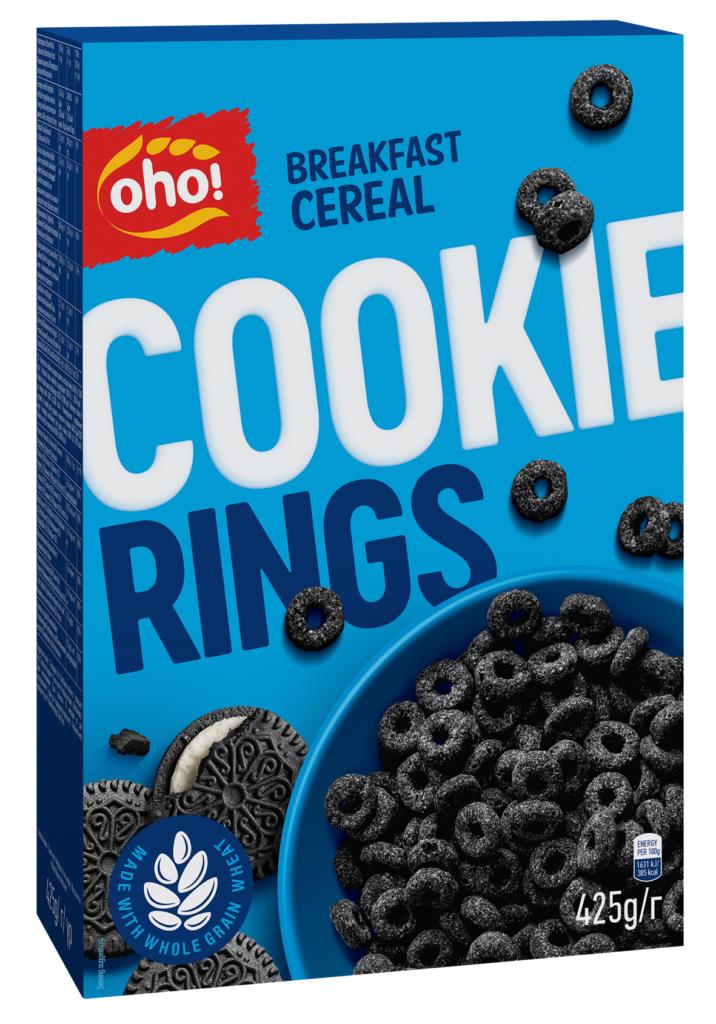 3 BOXES COOKIE RINGS Breakfast Cereal Wholegrain Snacks 425g 15oz