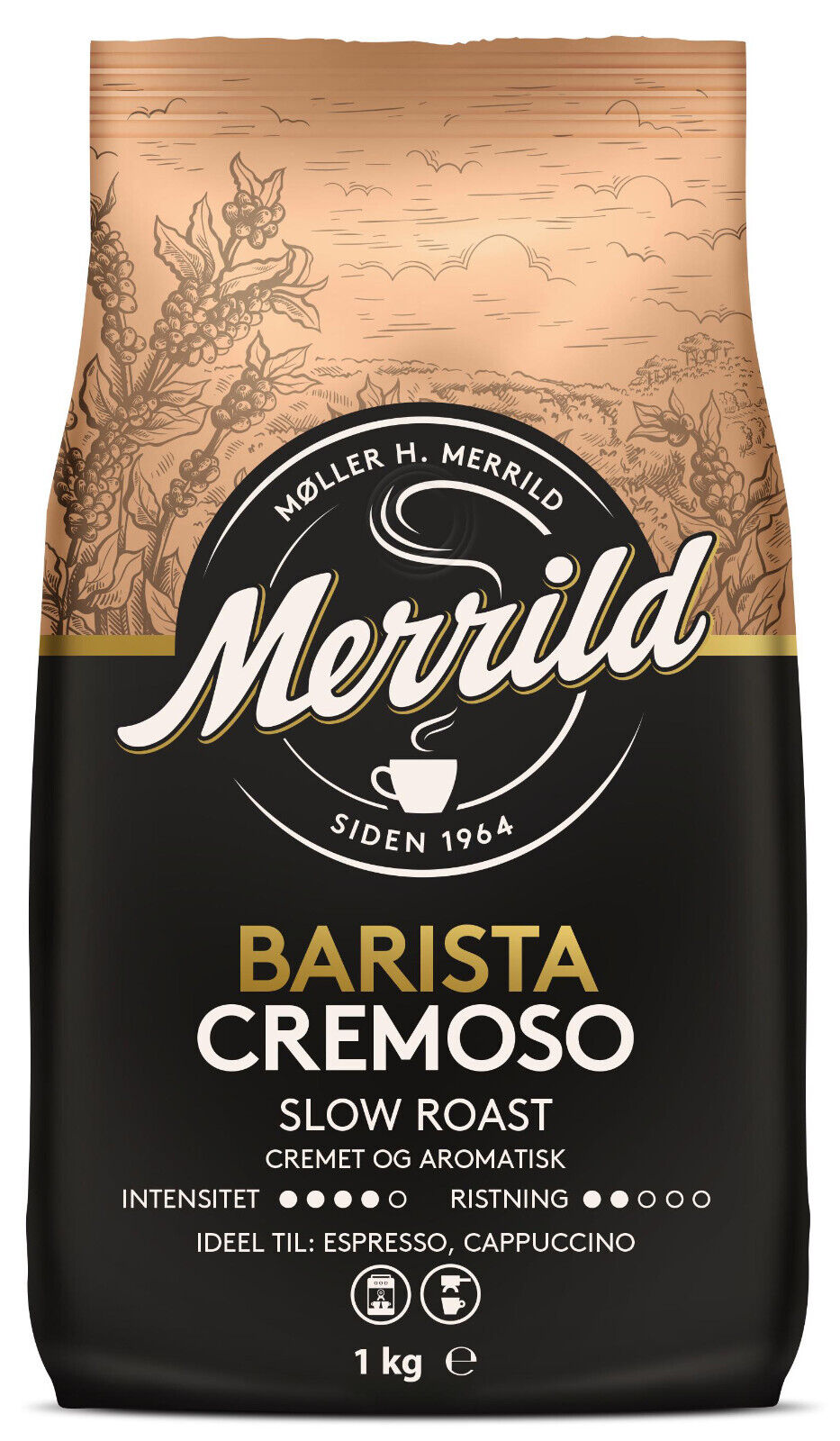 MERRILD BARISTA CREMOSO Slow Roast Coffee Beans 1kg 35oz