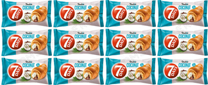 7DAYS Croissants with Cocoa & Coconut Filling Snacks Sweets 12 x 60g 2.1oz