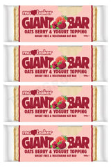 4 MA BAKER GIANT BAR Oats Berry & Yogurt Topping Vegan Cereal Bars 100g 3.5oz