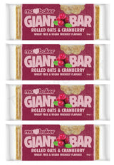 4 MA BAKER GIANT BAR Rolled Oats & Cranberry Vegan Cereal Bars 90g 3.17oz