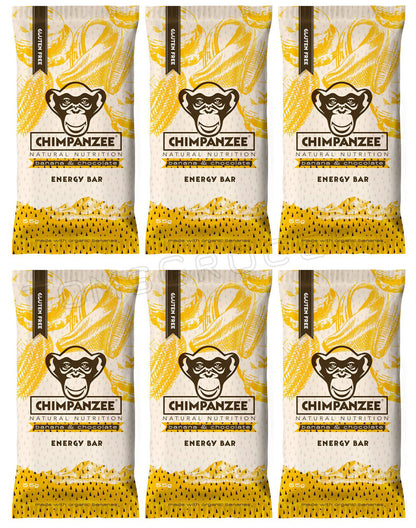 6 CHIMPANZEE ENERGY BARS Natural Nutrition Banana & Chocolate Flavor 55g 1.9oz