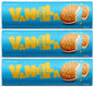 3 MAXIMAX Vanilla Cream Filled Crunchy Cookies Packs 500g 17oz