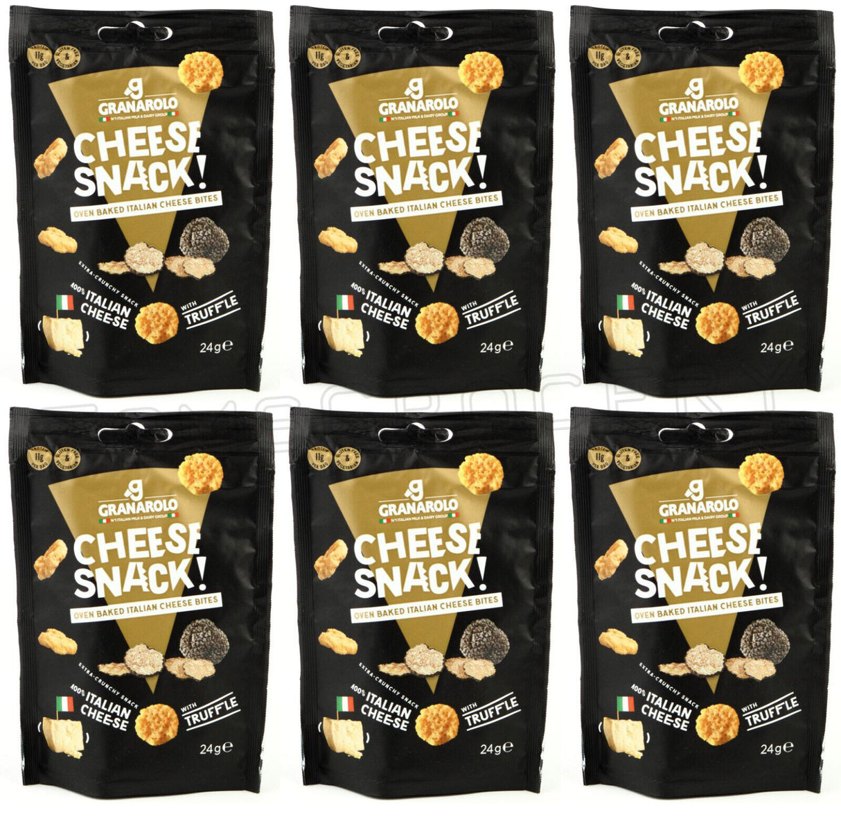 6 GRANAROLO CHEESE SNACK With Truffles Oven Baked Italian Bites 24g 0.84oz