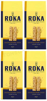 4 ROKA GOUDA & SESAME SEEDS Cheese Sticks Biscuits Crackers Snacks 80g 2.82oz