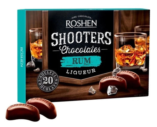 ROSHEN SHOOTERS RUM Liquor Filled Chocolate Candies Sweets 150g 5.3oz