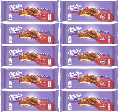 10 MILKA CHOCO JAFFA Cookie Packs with Raspberry Jelly Filling 147g 5.2oz