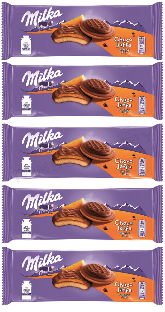 5 MILKA CHOCO JAFFA Cookies with Orange Jelly Filling 147g 5.2oz