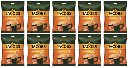 10 JACOBS ORIGINAL 3in1 Instant Coffee Bags (100 servings total) 150g 5.3oz