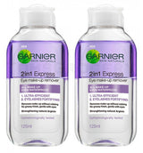 2 GARNIER 2in1 Express Ultra Efficient Make-Up Remover Bottles 125ml 4.2 fl oz