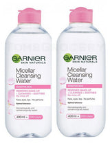 2 GARNIER Micellar Cleansing Water Make-Up Remover for Sensitive Skin 400ml