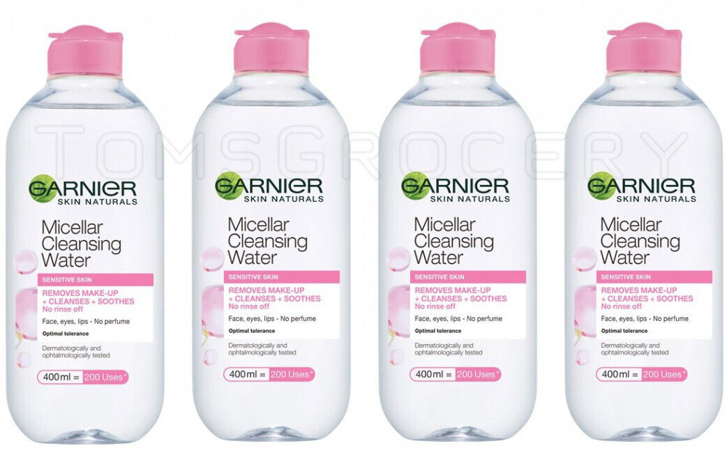 4 GARNIER Micellar Cleansing Water Make-Up Remover for Sensitive Skin 400ml