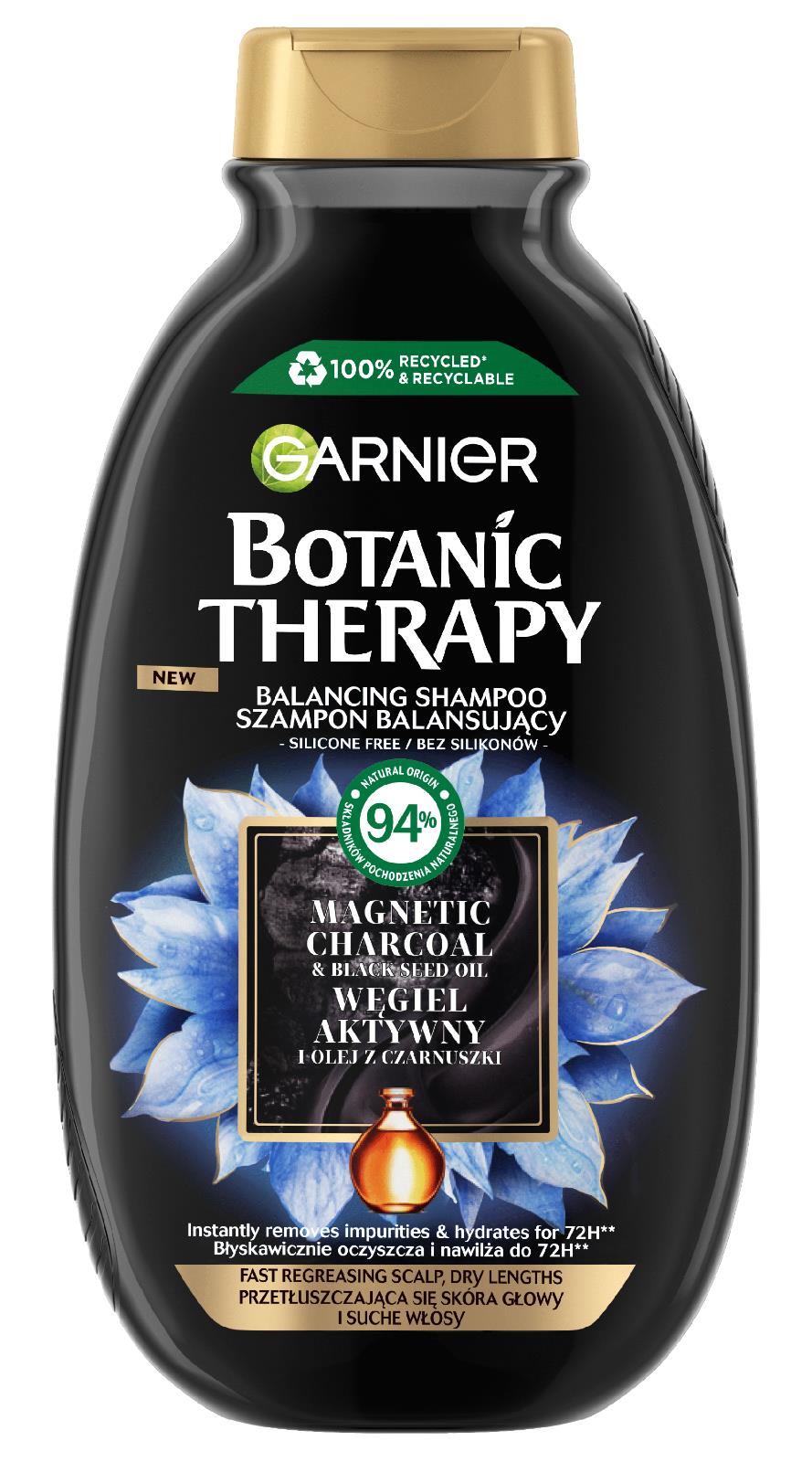 GARNIER BOTANIC THERAPY SHAMPOO + CONDITIONER Set with Charcoal & Black Seed Oil