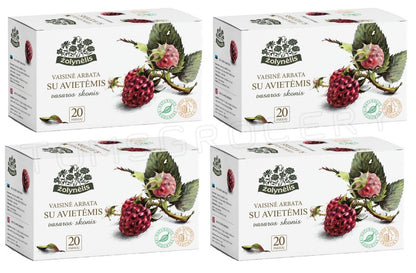 4 NATURAL ORGANIC RASPBERRY Flavor Herbal Infusion Tea Boxes Zolynelis