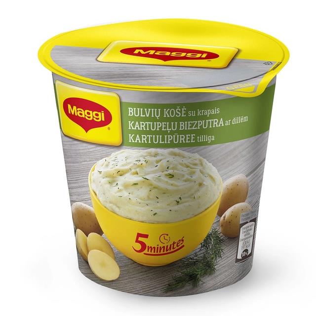 6 MAGGI Dill Flavor Instant Mashed Potato Puree Quick Prep Buckets 50g 1.76oz