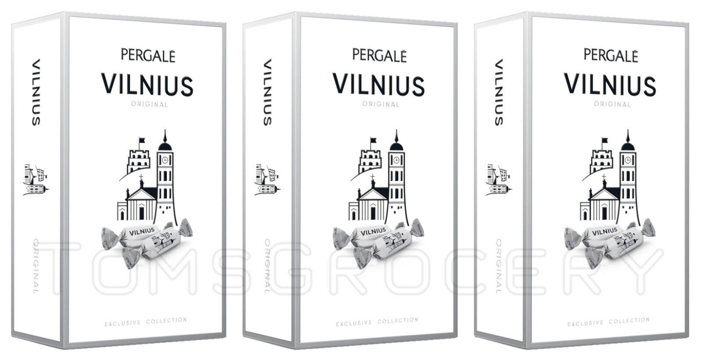 3 PERGALE VILNIUS Vodka Liqueur Filled Chocolate Candies Sweets Boxes 170g 6oz