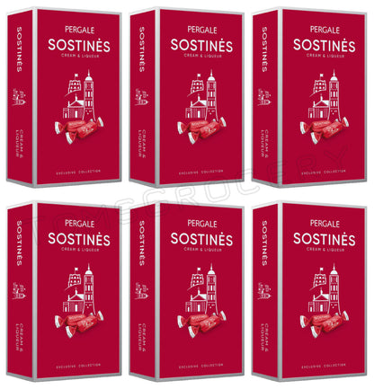 6 PERGALE SOSTINES Cream & Liqueur Filled Chocolate Candies Sweets Box 170g 6oz