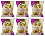 6 BON CHANCE ONION & SOUR CREAM Flavor Baked Bread Crisps Snacks 240g