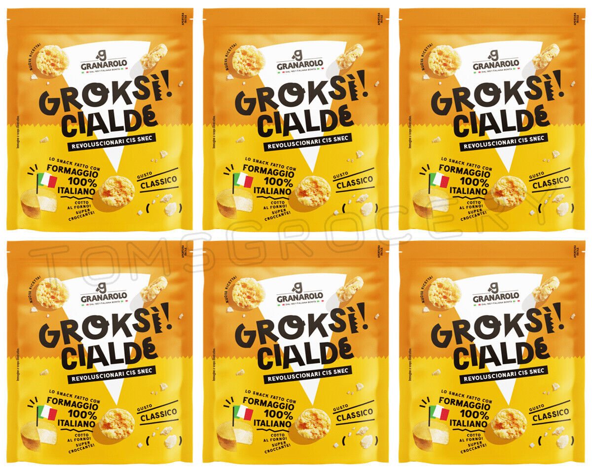 6 GRANAROLO CHEESE SNACK Classic Oven Baked Crispy Italian Bites 35g 1.2oz