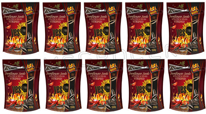 10 YES SWEET CHILI BBQ Flavor Spiced Roasted Sunflower Seeds Snacks 150g 5.3oz