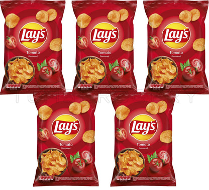 5 LAYS TOMATO Flavor Potato Chips Snacks Crisps 130g 4.5oz