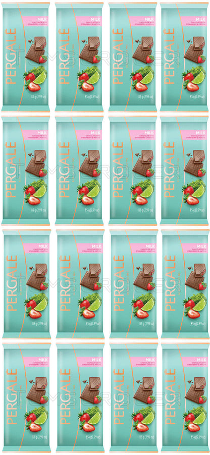 16 PERGALE Milk Chocolates with Strawberry & Matcha Filling European Sweets 85g